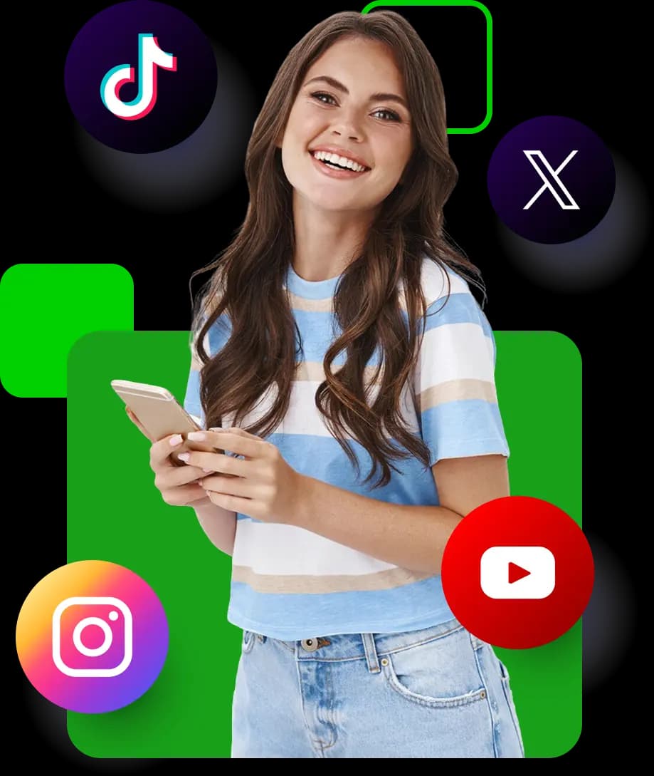 girl with phone image